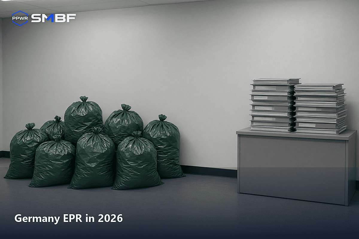 smbf.me card for Germany EPR in 2026 with LUCID packaging plus stiftung ear WEEE and batteries