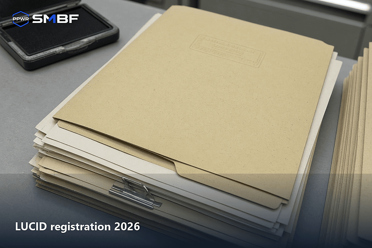 smbf.me card for LUCID registration in 2026 with ZSVR system participation and volume reporting