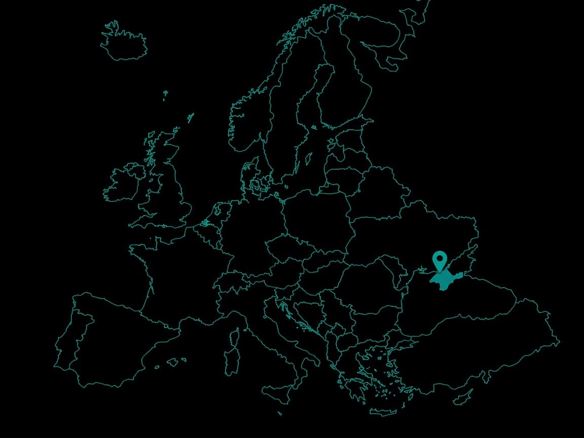 Europaumriss mit Pin on Zypern