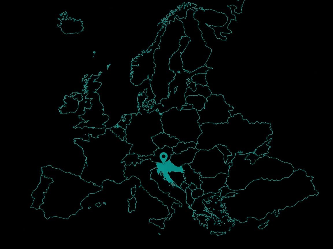 Europaumriss mit Pin on Slowenien